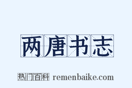 两唐书志是什么意思的图片